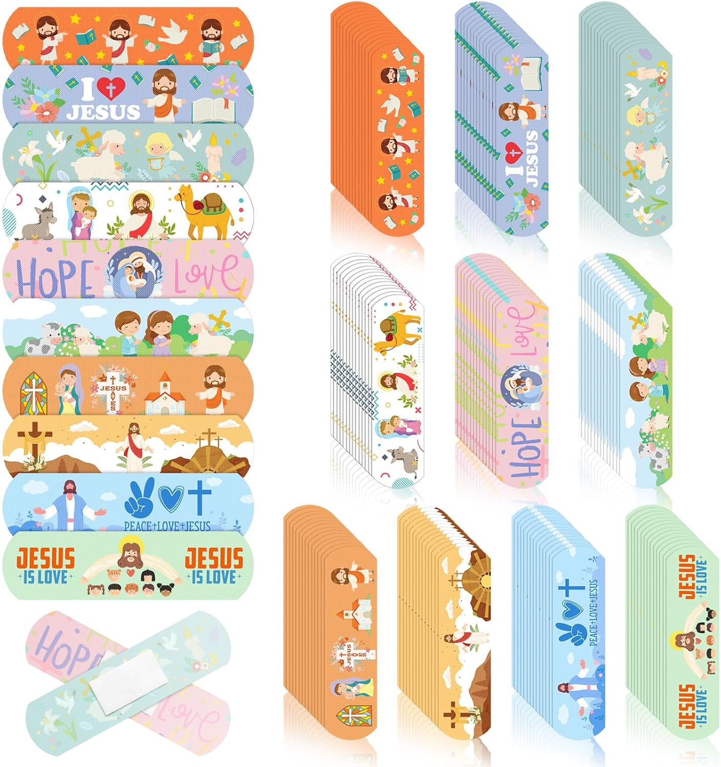 400 Pcs Jesus Bandages Waterproof Christian Adhesive Bandages for Kids & Adults