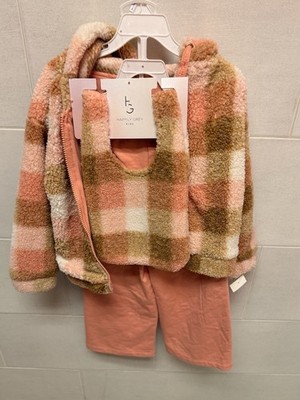 Happy Grey Kids Girls Set 3 Piece Set Size 5/6 Brand New
