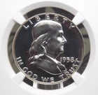 1958 Proof *FRANKLIN* Silver Half Dollar 50c NGC PF68 #008 Gem Proof ECC&C, Inc.