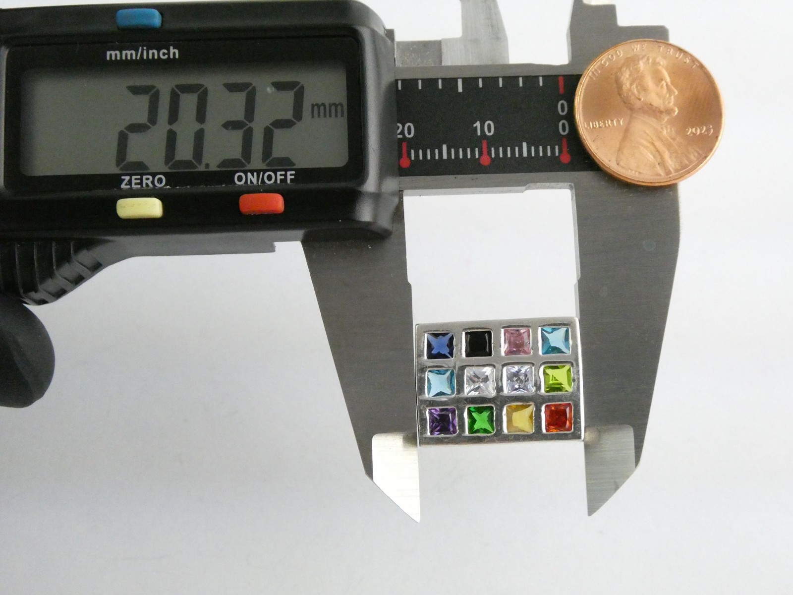 Sterling Silver Rainbow Design Rectangular Pendan… - image 10