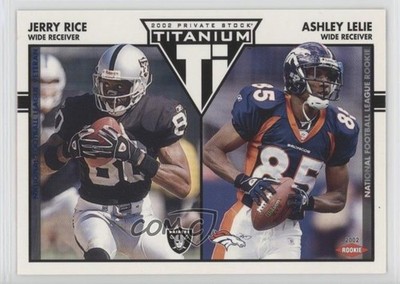 2002 Private Stock Titanium Blue /325 Jerry Rice Ashley Lelie Rookie RC HOF 12gr