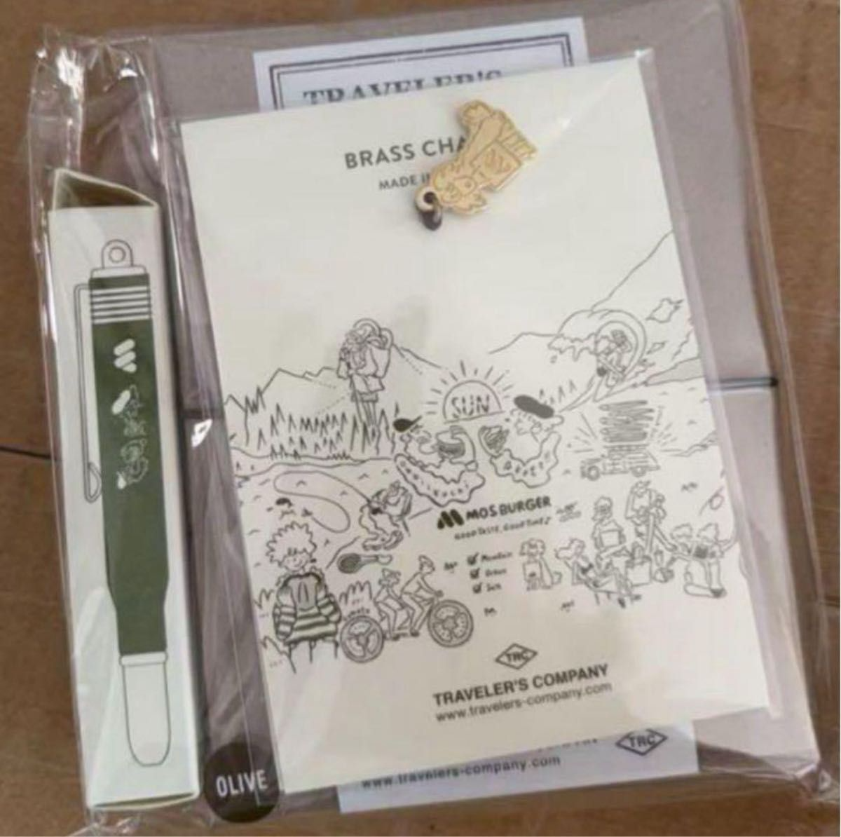 Mos Burger 50th Anniversary Traveler's Notebook Olive Passport