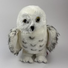 Douglas Wizard Snowy Owl Plush Stuffed Animal Black White Night Bird Cute 7"