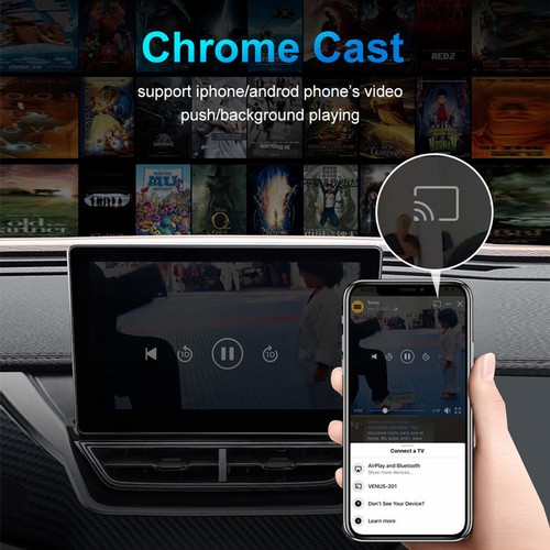 Wireless Carplay Adapter Android Auto Carplay with YouTube Netflix Android 11 - Picture 4 of 10