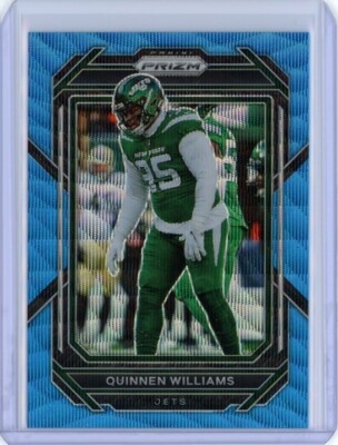 QUINNEN WILLIAMS 2022 Panini Prizm BLUE WAVE #230 Jets Alabama /199