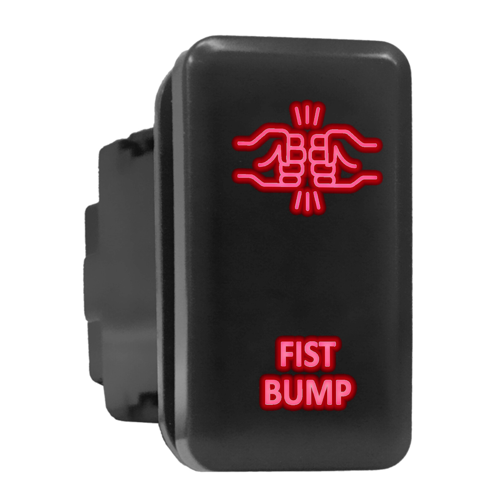 Red Backlit Fist Bump Push-In Switch for Toyota 1.54