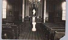 DANISH LUTHERAN CHURCH tyler mn real photo postcard rppc minnesota interior