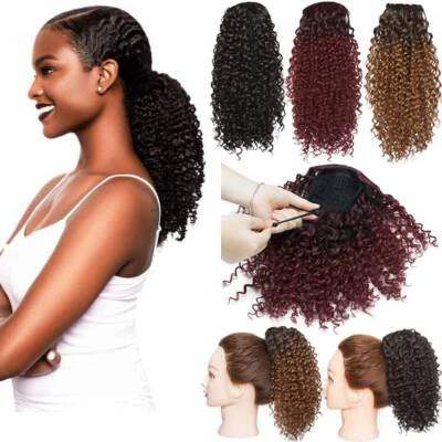 SEGO Afro Kinky Curly Ponytail Hair Extensions Drawstring As Human Hair Pony tail UK