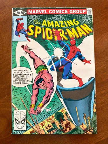 Amazing Spider-Man #211, Marvel (1980) ~VF/NM (9.0) - Sub-Mariner!