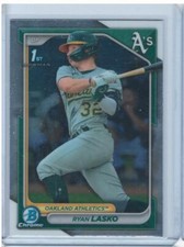 Ryan Lasko 2024 Bowman #BCP-105 Chrome Prospects Mega Oakland Athletics