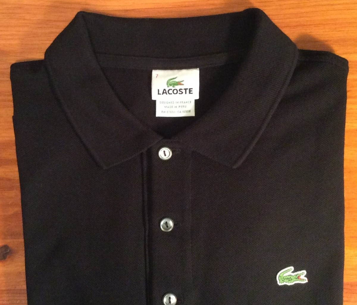 か*ず様 新品タグ付き！LACOSTE ブラック ポロシャツ FR 3 / US s-l1200.jpg