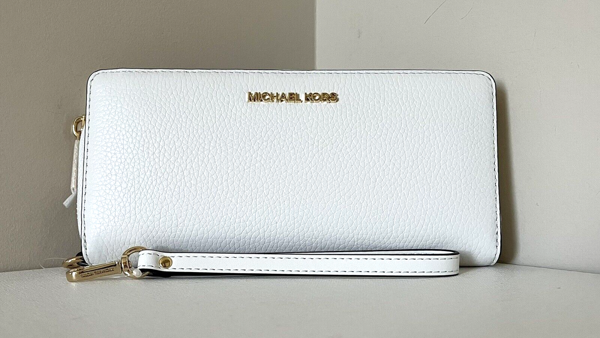 New Michael Kors Jet Set Large Travel Continental Wallet Leather