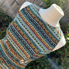 Staring At Stars Urban Outfitters Geometric Aztec Cut Out Summer Mini Dress S
