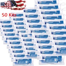 50 packDental Ortho Toothbrush Brush Ties Interdental Brush Floss Oral Care Kit