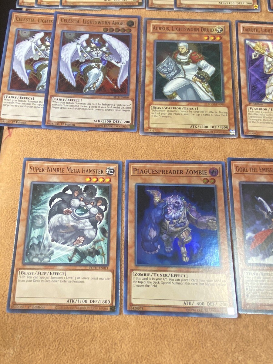 🔥 Yugioh 41x CARD LIGHTSWORN DECK Edison 2010 Format TOURNAMENT READY +  SLEEVES