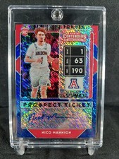 2020 Panini Contenders Prizm Nico Mannion Prospect Ticket #7/15 auto