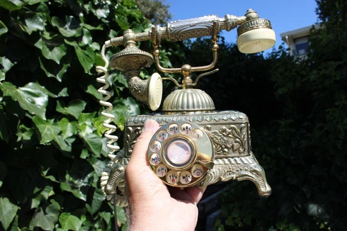 Vintage French Victorian Style Rotary Dial Telephone Serial # 125462 - Picture 16 of 18