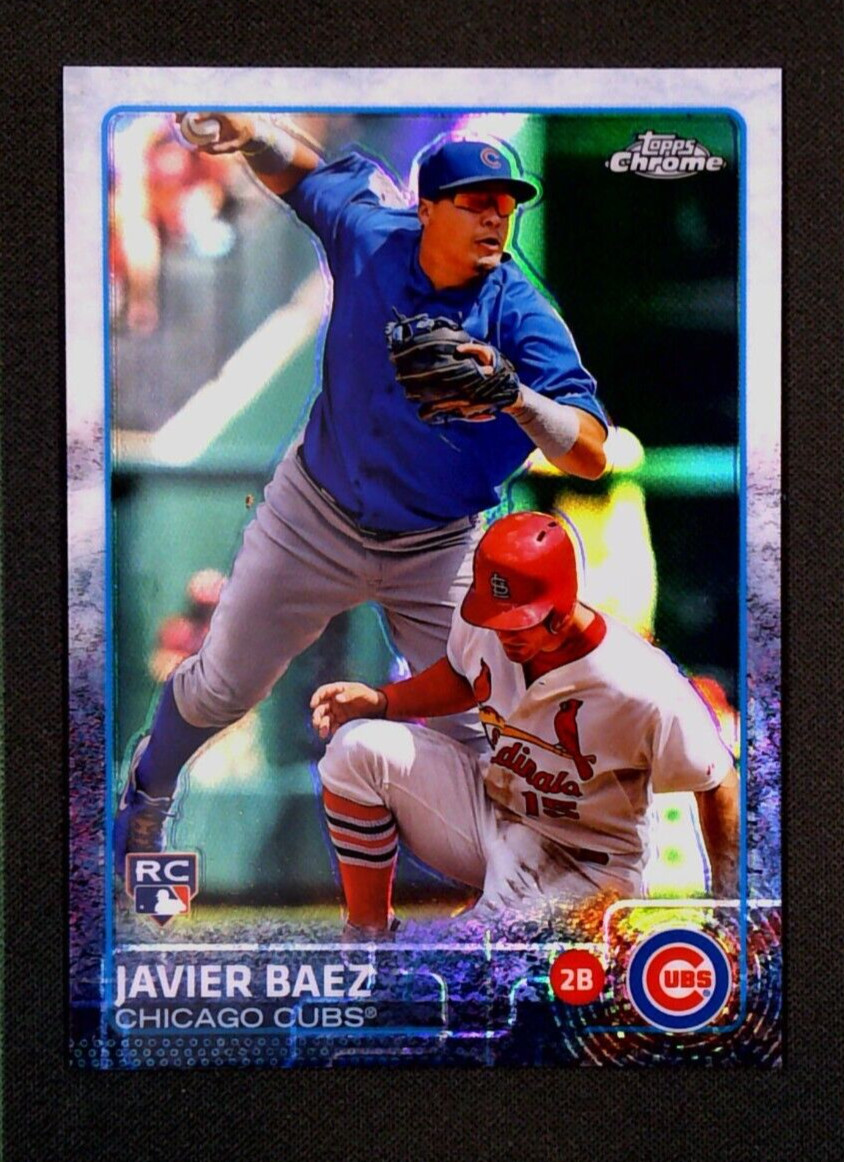 2015 Topps Chrome #89 Javier Baez Rookie RC Refractor Parallel - Chicago Cubs