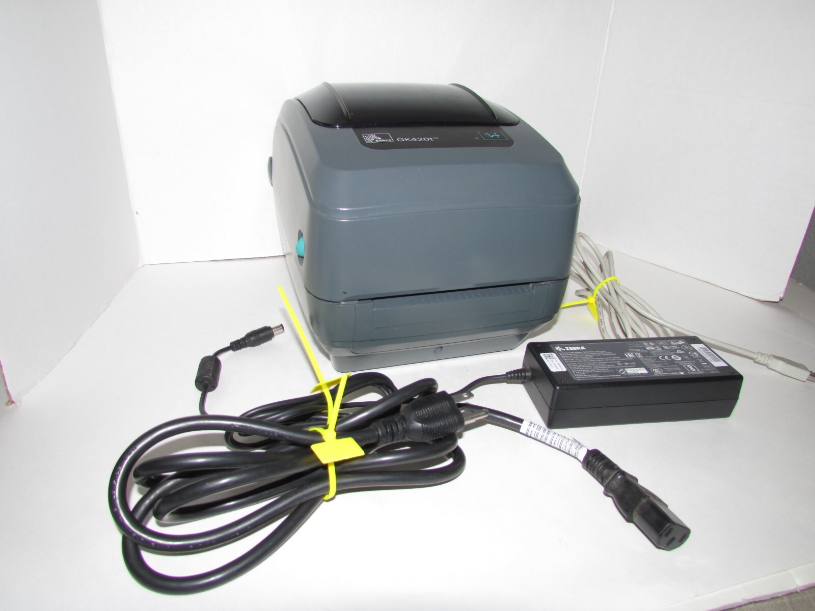 ZEBRA GK420T THERMAL LABEL PRINTER WITH POWER AND USB CABLES eBay