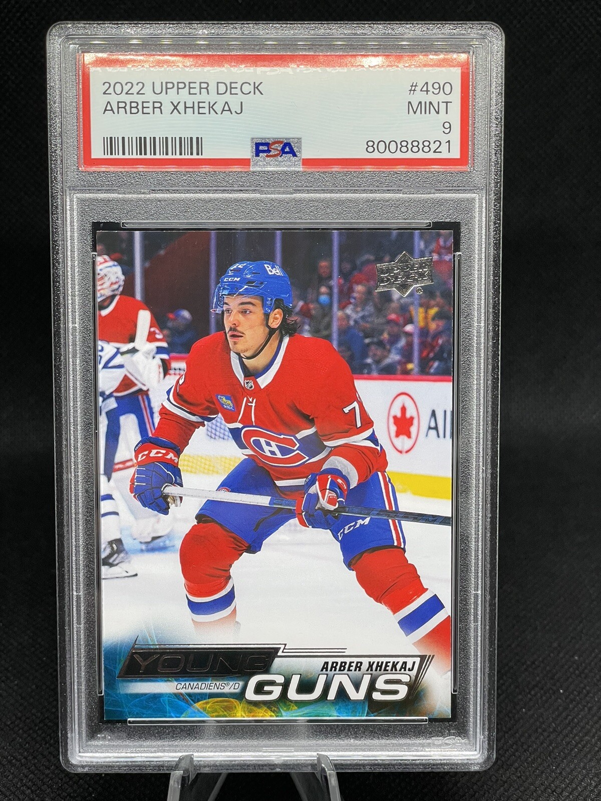 2022-23 UD Series 2 Young Guns Silver Foil Arber Xhekaj #490 PSA 9 Rookie RC