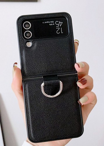 Ring Case Cover Leather Shockproof For Samsung Galaxy Z Flip5 Flip4 Flip3 - Picture 7 of 13