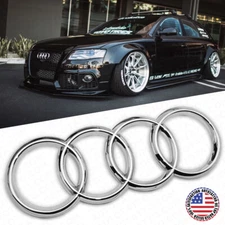09-12 AUDI A4 S4 OEM Chrome Front Grille Sign Rings Badge Logo Emblem Sport