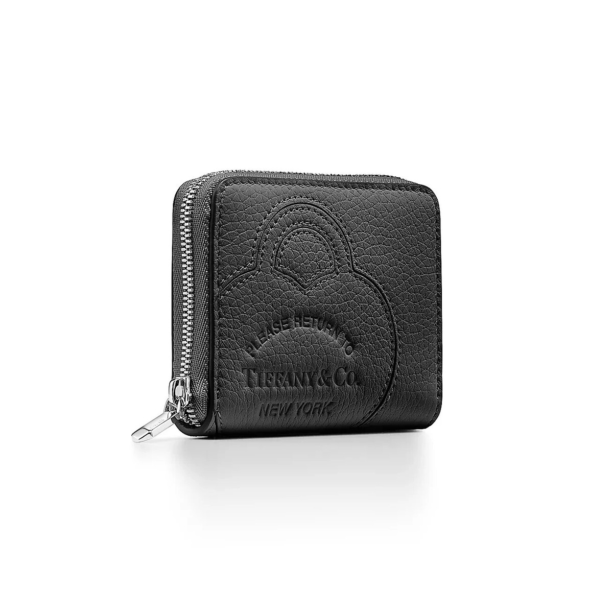 Return to Tiffany™ Small Zip Wallet Black Color Leather Stylish