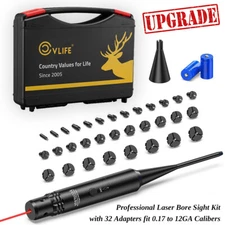Professional Red Laser Bore Sight Kit 0.17 to 12GA Boresighter For Handgun Rifle