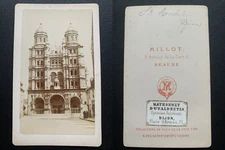 Millot, Dijon, église Saint-Michel  Vintage albumen carte de visite, CDV.  T
