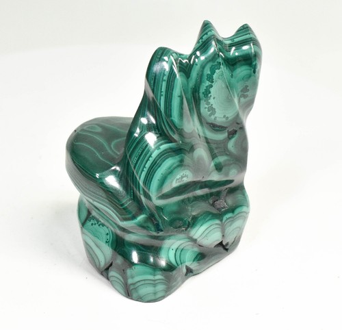 2.75" POLISHED MALACHITE FLAME Carving Self Standing Congo B223 - Picture 6 of 8