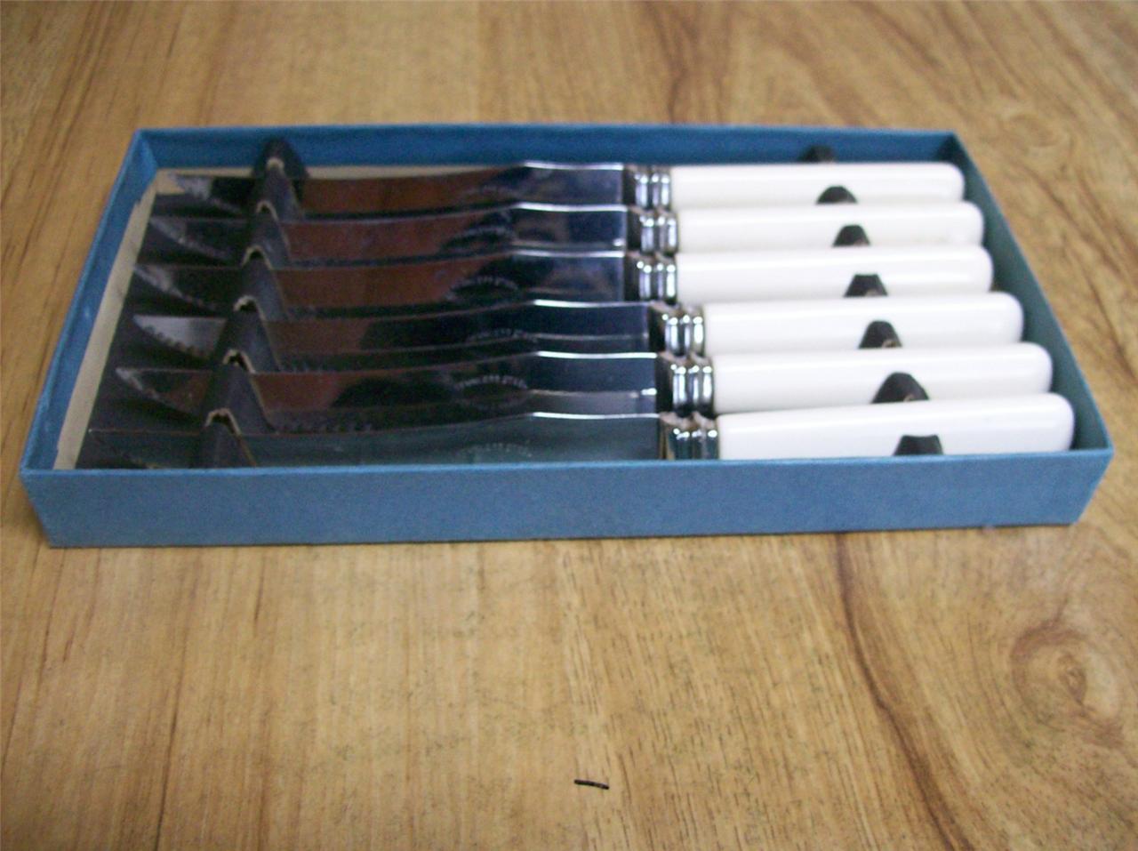 SHEFFIELD STAINLESS STEEL TABLE CUTLERY BOX OF 6 eBay