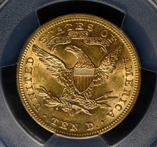 1903-O 10$ LIBERTY HEAD GOLD EAGLE,VARIETY 1(1-A), PCGS AU58, NFC SECURE - Picture 9 of 12
