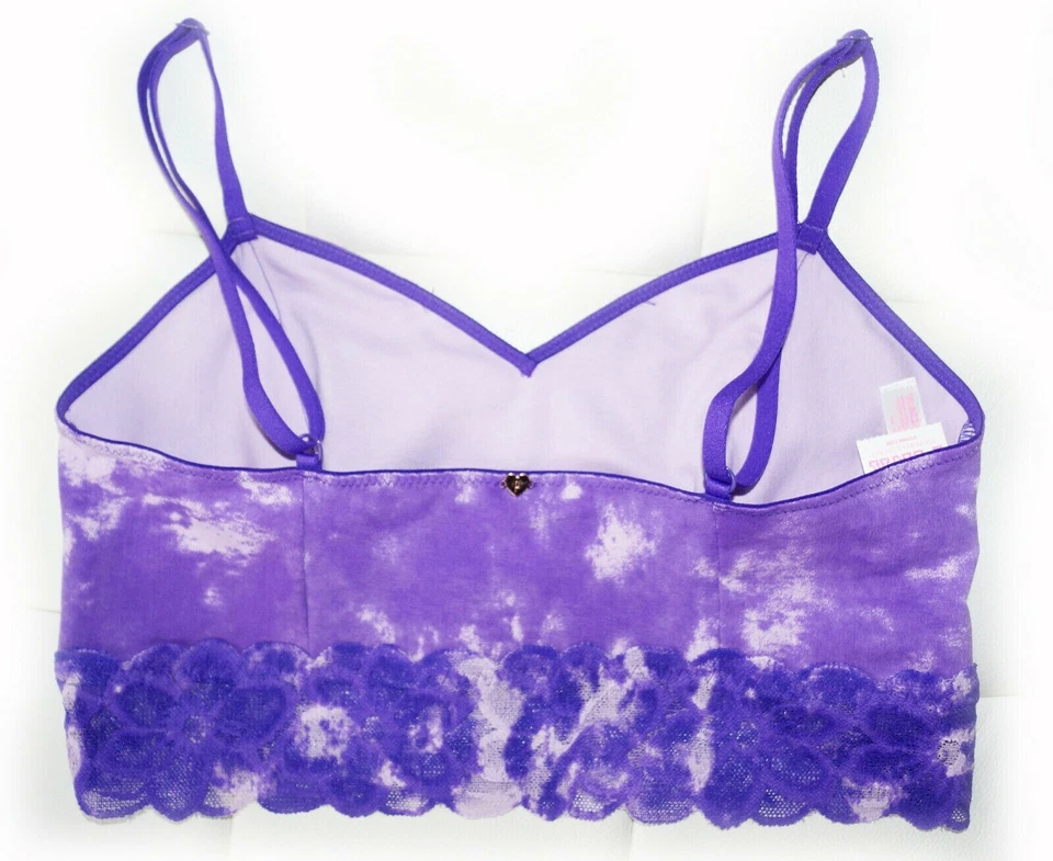 "Victoria's Secret" Sexy Lace Trim Bralette Cropped Casual Yoga Women Top, S M - Image 2 of 2