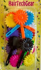 Large Flower Hair Barrettes/Snaps/Clips in Assortment of Bright Colors