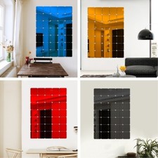 35PCS Square Fillet Wall Sticker 15 15cm Self Adhesive Tiles Mirror Acrylic