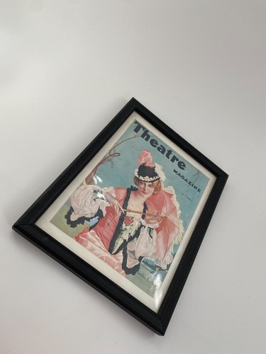 "Réplica de portada de revista de teatro enmarcada de Alberto Vargas 8,5 x 9" - Imagen 3 de 3