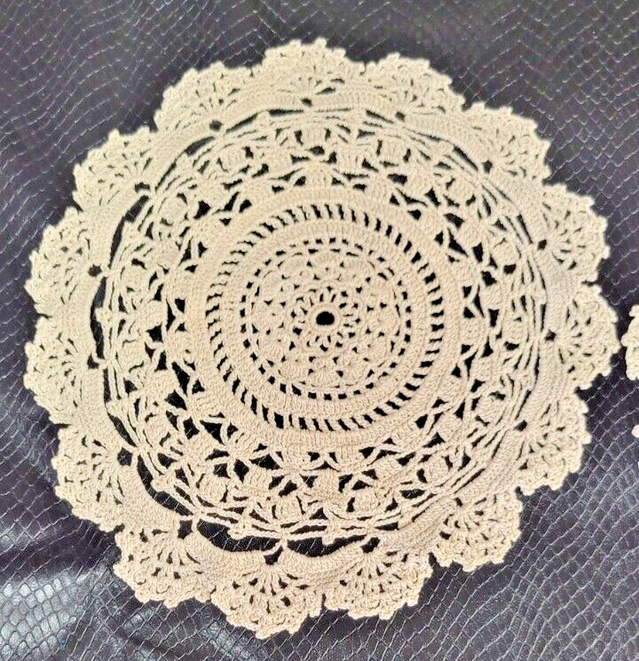 Set of 4 Vintage Off White Crochet Cotton Lace Doilies. eBay