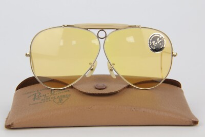 Ray Ban Shooter 62 3 Ambermatic 1/30 10K GO NOS B&L USA Bausch & Lomb Vintage