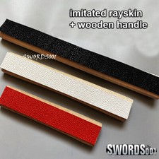 Imitated Rayskin + Wood Handle Tsuka 26cm / 20cm/ 15cm For Japanese Katana Sword