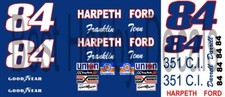  84 Darrell Waltrip Harpeth Ford 1/64th Scale Slot Car Waterslide Nascar Decals