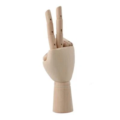 Wooden Hand Model, Right Hand 7 inches Natural wood color - Imagen 1 de 4