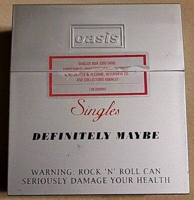 oasis singles cigarette box OASIS: Singles Definitely Maybe (CD, 1996, Cigarette Box Set) Creation  Records