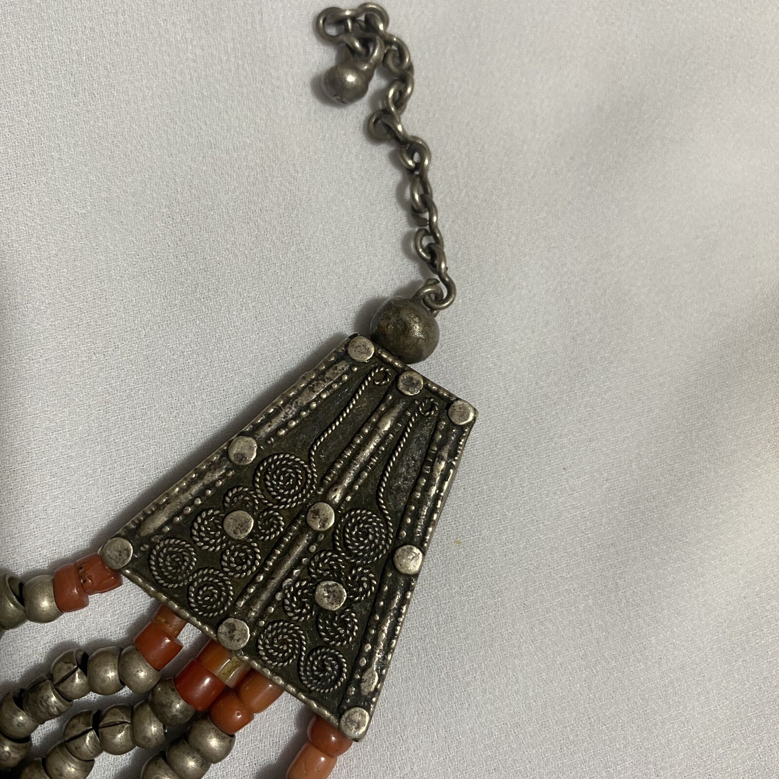 Antique  Handmade Solid Silver  Yemeni Necklace I… - image 6