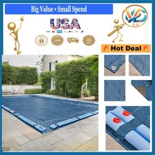 Cubierta de piscina de invierno económica Doheny's 15x30 pies subterránea con bucles para bolsa de agua