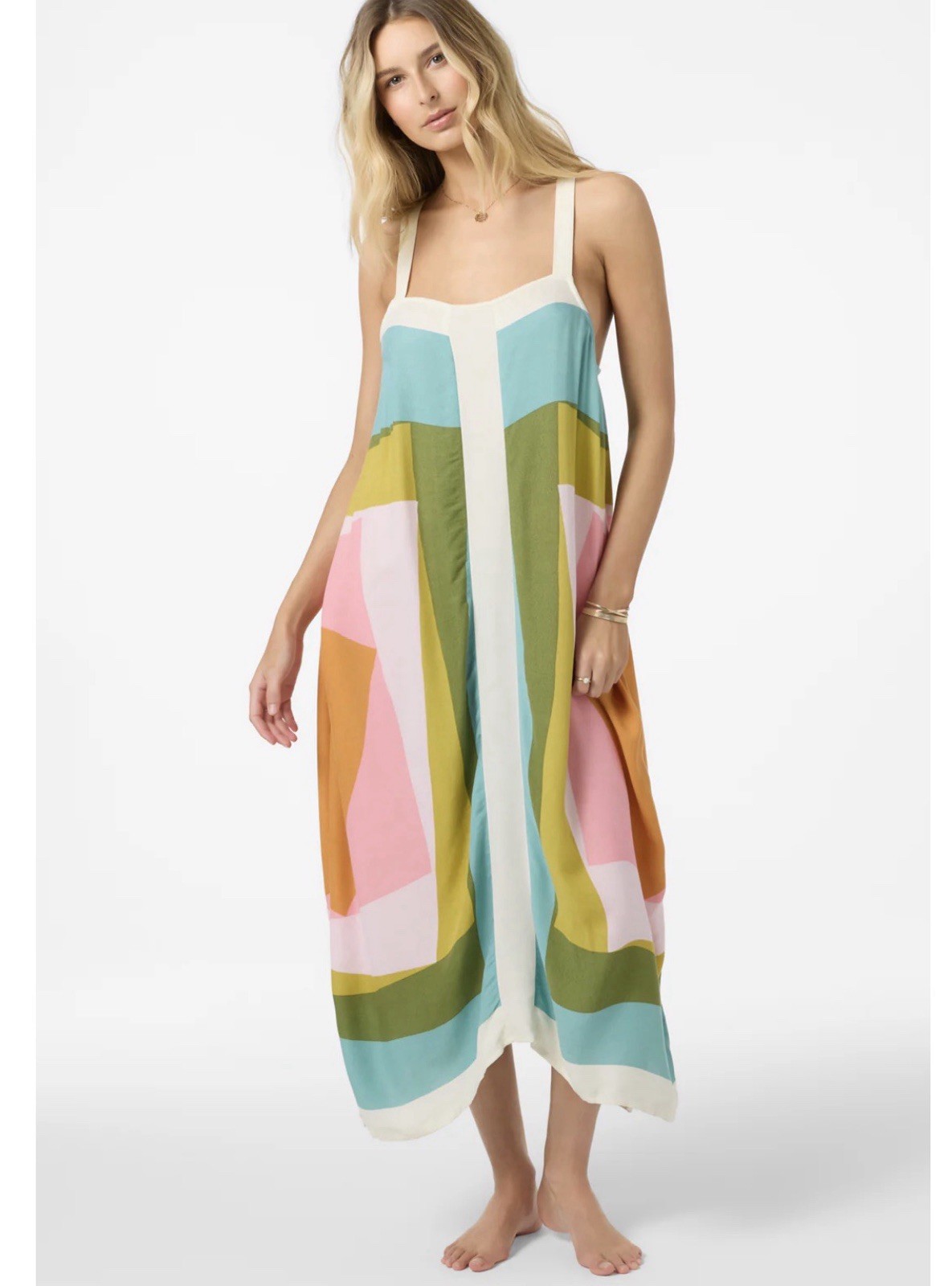 O’Neill Women’s XS Miranda Sleeveless Maxi Sun Dress Colorblock