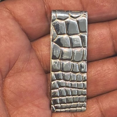 Tiffany & Co Makers Sterling Rare Alligator Money Clip Circa 1984
