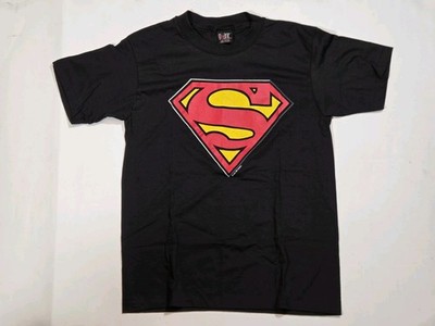 Vintage 1994 Superman Logo DC Comics Black Shirt Size L   Giant(tm) U.S.A.