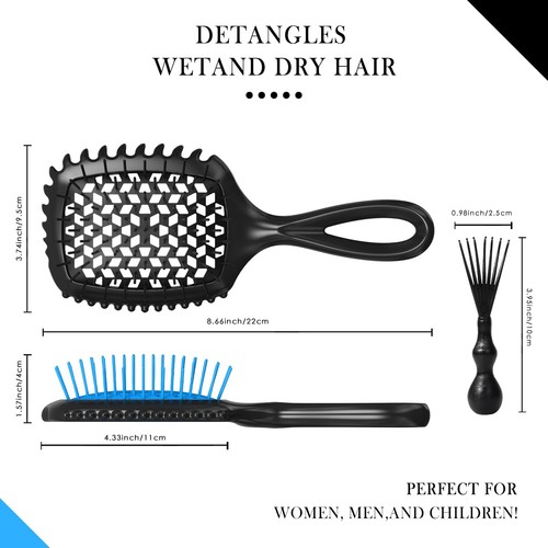 Detangler Brush – 4 Pack Vented Hair Brush for Wet/Dry Hair – Easy, Pain-Free... - Picture 4 of 8