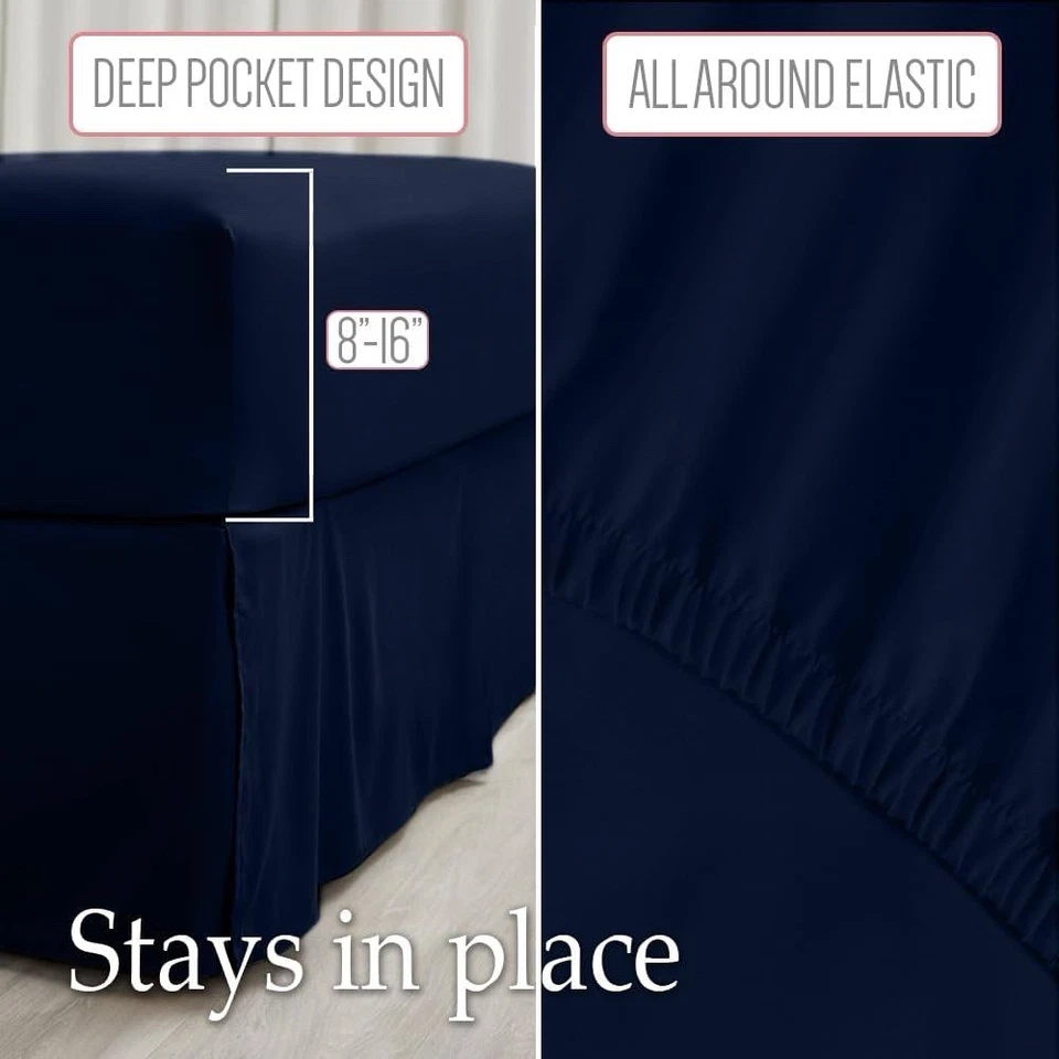 King Bed Sheet Set, Soft Microfiber Hotel Luxury 2