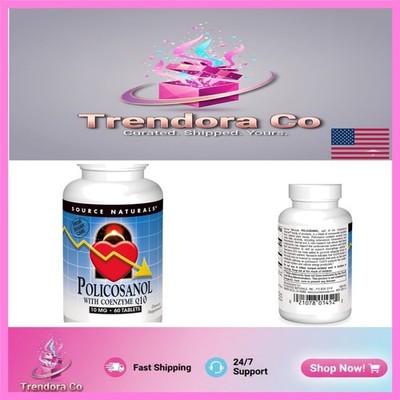 Policosanol 10 Mg with Coenzyme Q10 - 60 Vegetarian Tablets for Optimal Health